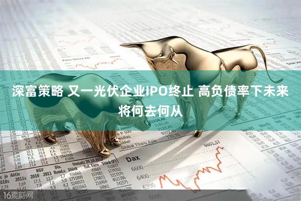 深富策略 又一光伏企业IPO终止 高负债率下未来将何去何从