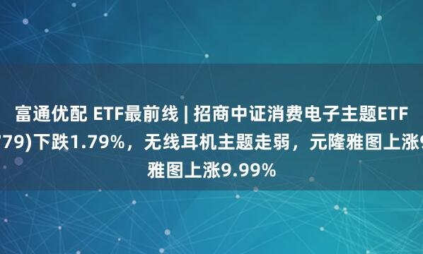 富通优配 ETF最前线 | 招商中证消费电子主题ETF(159779)下跌1.79%，无线耳机主题走弱，元隆雅图上涨9.99%