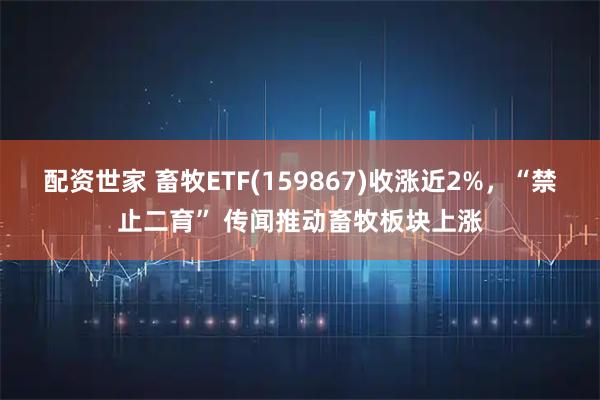 配资世家 畜牧ETF(159867)收涨近2%，“禁止二育” 传闻推动畜牧板块上涨
