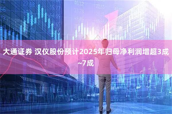 大通证券 汉仪股份预计2025年归母净利润增超3成~7成